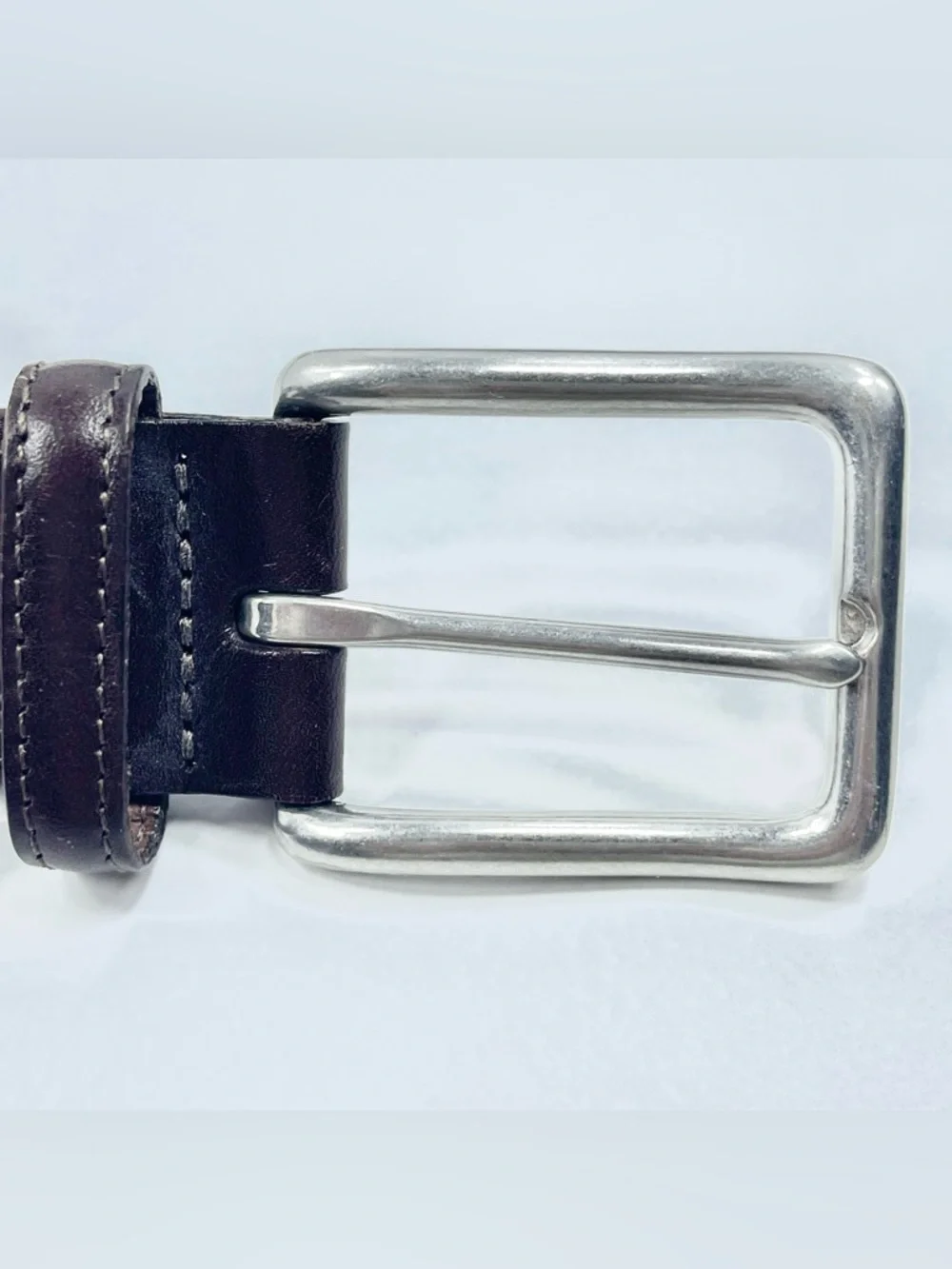 TORINO Italian Braided Stretch Leather Cording Belt Navy/Black Size 40
